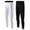 Black/White, variant on 1/2 Pack Boys' Youth Compression Leggings Pants with Pockets, 6-14 Years Boys Quick Dry Basketball Sports Tights Athletic Base Layer for Running Hockey Football