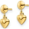 thumbnail image 2 of 10K Yellow Gold Polished Heart Post Dangle Earrings (Width 4.9) (Length 12.25) - Jbsp, 2 of 5