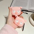 thumbnail image 2 of Pink Pig Con Hebilla De Gel Suave Auriculares A Prueba De Golpes Funda Para AirPods 1 2 Pro 3 (2021) 2, 2 of 4