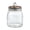 Pink, variant on Mareep Vintage Glass Jar with Airtight Wooden Lid & Pumpkin Knob, Clear Kitchen Storage Container for Cookies Candy Coffee Beans, Pantry Organization