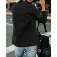 thumbnail image 2 of Women Casual Fall Autumn Zip Up Lightweight Jacket Solid Trenchcoat with Pocket, 2 of 3