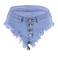 thumbnail image 6 of Women's Sexy High Waisted Stretch Mini Denim Shorts Hot Pants, 6 of 6