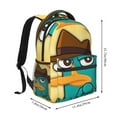 thumbnail image 2 of Perry The Platypus Backpack Cute Printed Lightweight Casual Unisex Laptop Computer Bookbag School Hiking Work Business Travel Daypacks Gifts, 2 of 6