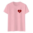 thumbnail image 4 of T-shirt Femme Saint-Valentin 2026 Mode Manches Courtes Col Rond Cœur Graphique, 4 of 4