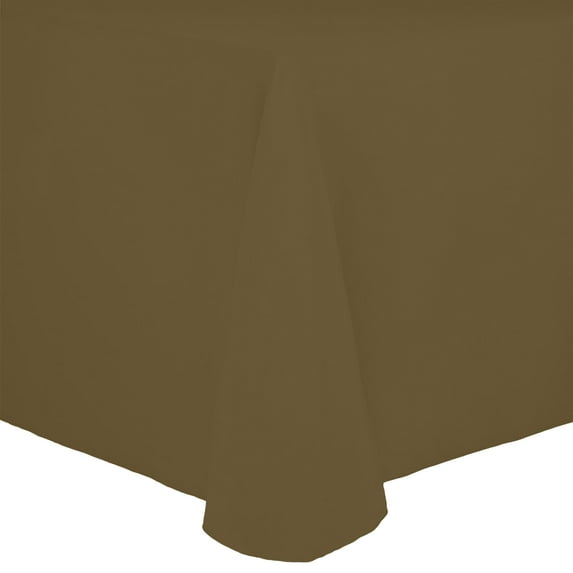 Ultimate Textile (5 Pack) Cotton-feel 52 x 70-Inch Oval Fine Dining Tablecloth, Cafe Khaki