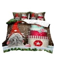 LUVIVIHOME 3PCS Christmas Gnome Duvet Cover Full Bedding Set, Winter