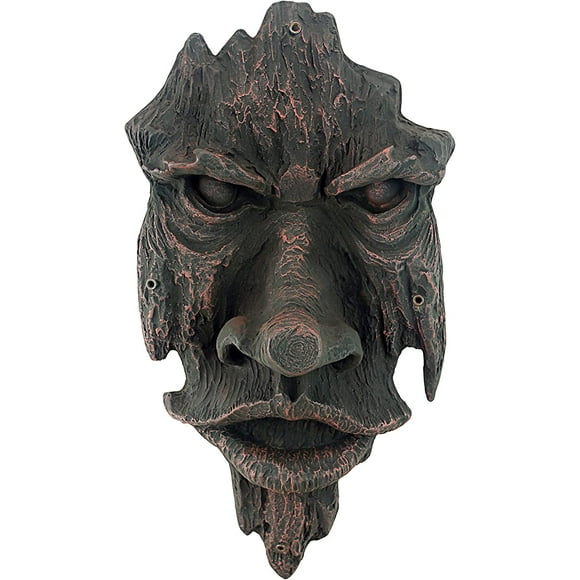 ShenMo Forest Greenman Wall sculpture, polyresin, wood, resin craft pendant tree face Simulation human face garden decoration