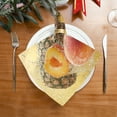 thumbnail image 2 of BZSMCE Satin Native Fab Cotton Dinner Napkin Pineapple Peaches with Water Splash Reusable, 2 of 8