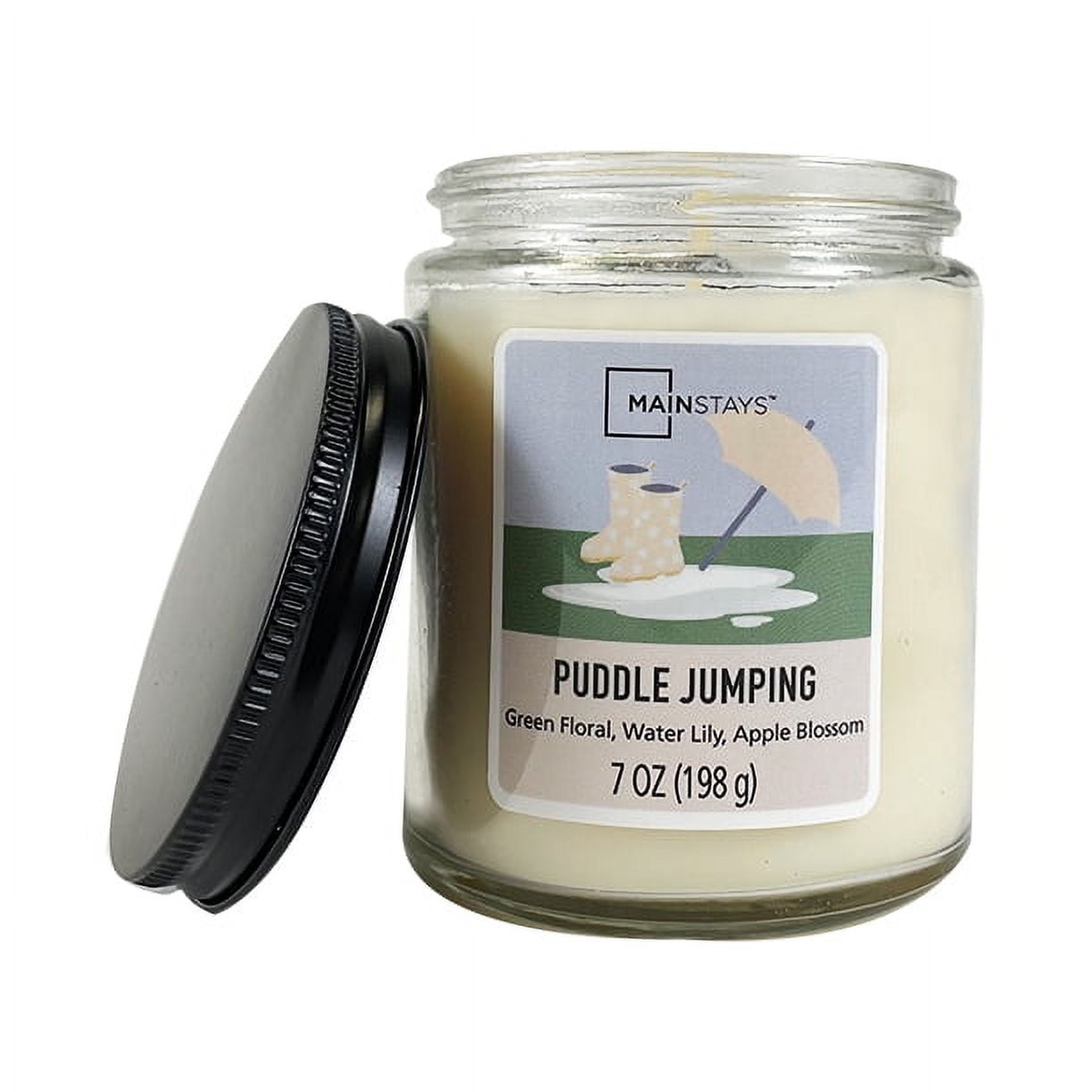 Mainstays Puddle Jumping Scented Twist Jar Candle, 7 oz, Single Wick