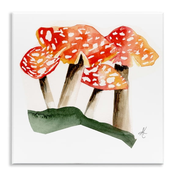 Stupell Industries Rustic Lodge Dotted Red Mushrooms Wall Plaque Art, 12 x 12, by Alexandria Gilbert Kincaid