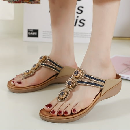 

Summer Slippers For Women Beach Accesseories Flip Flops For Women Slippers For Womens Bohemian Shoes Roman Wedges Sandals Slippers Swimming Pool Accessories Mens Women Slippers