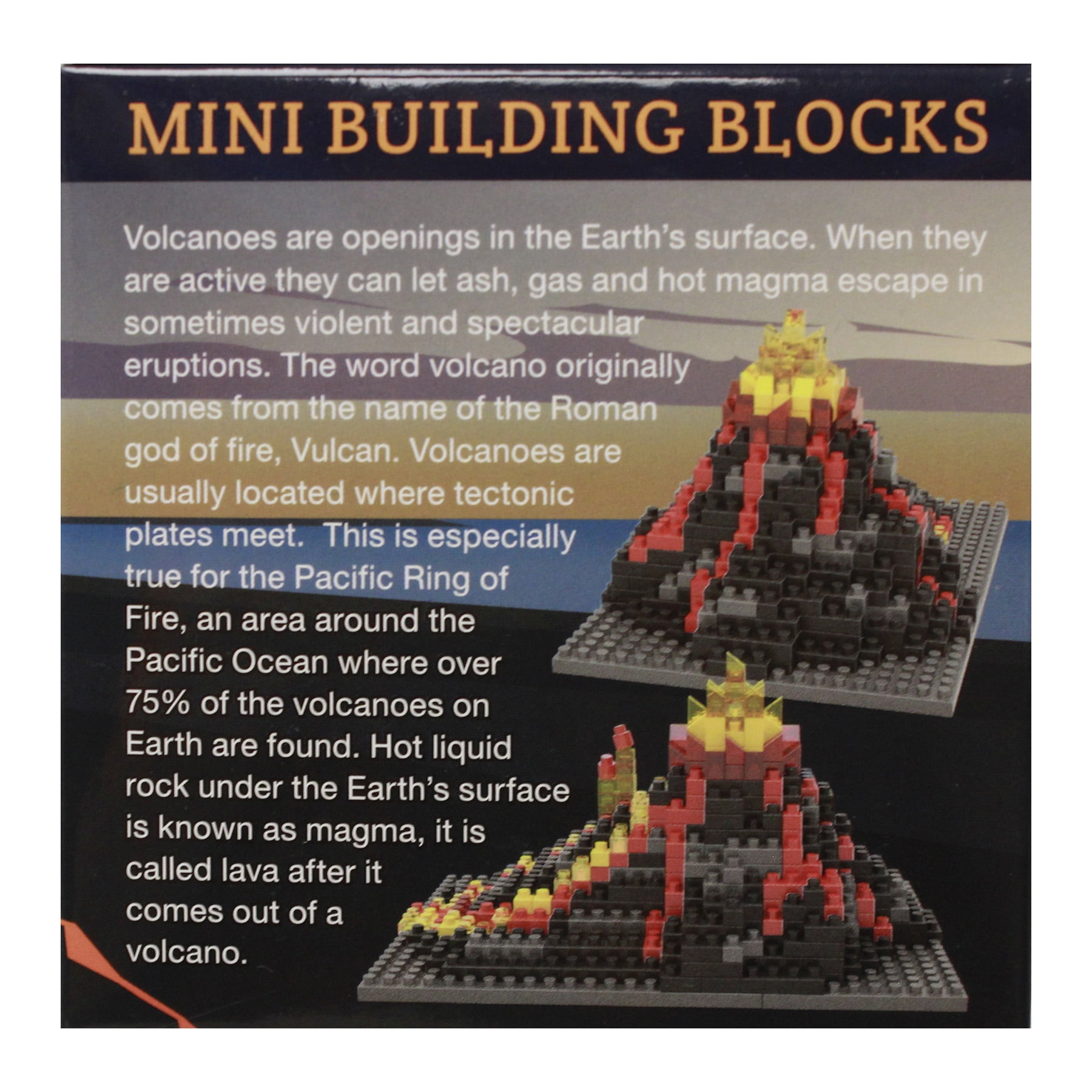 Hawaiian Collectibles Mini Block Volcano Building Set (444 Pieces)