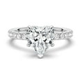 thumbnail image 4 of ESTE ORIGIN 3.5Ct Heart Shape Cut Lab-Grown Diamond Engagement Ring Set with Eternity Pave Band in 14K White Gold, Solitaire Bridal Set for Her, US 10.5., 4 of 8
