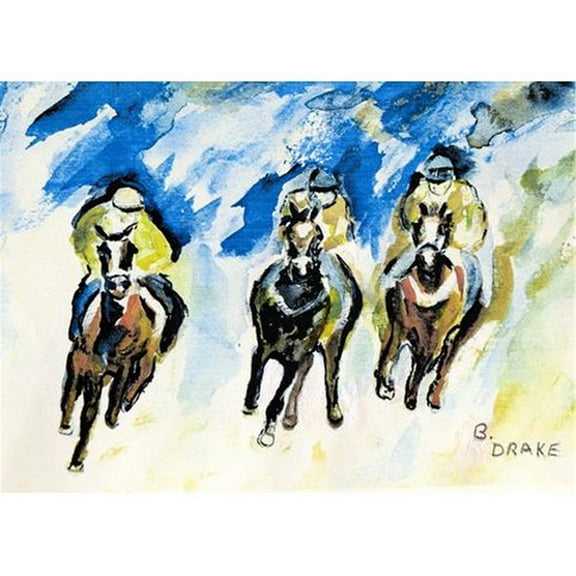 Betsy Drake PM320 Three Racing Place Mat - Set of 4