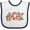 White and Navy, variant on Inktastic Candy Cane Joy Boys or Girls Baby Bib