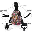 thumbnail image 5 of HELLHERO Guinea Pig Floral Pattern Small Crossbody Purse for Unisex 2 Zippers Women Crossbody Bag Polyester Adjustable Shoulder Strap, 5 of 7