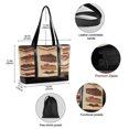 thumbnail image 2 of FORMRS Canvas Laptop Tote Bag for Women with 15.6" Computer Compartments Shoulder Handbag, Brown Cakes, 2 of 7