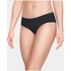 thumbnail image 3 of Under Armour Hipster para mujer Pure Stretch, paquete de 3, talla XS, negro, 3 of 5
