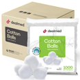 thumbnail image 1 of Bolas de algodón Dealmed, 1000 quilates, 100% algodón puro (caja de 4), 1 of 8