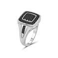 thumbnail image 2 of 3/4 Carat T.W. Black Diamond Sterling Silver Men's Ring, 2 of 4