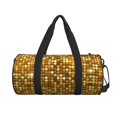 thumbnail image 2 of Fotbe Bright Shiny Golden Pattern Foldable Sports Gym Bag with Wet Dry Pocket, Ultralight Travel Bag, Large Capacity Duffel Bag, Splash Proof Carry on Bag, Overnight Bag, Weekender Bag, 2 of 8