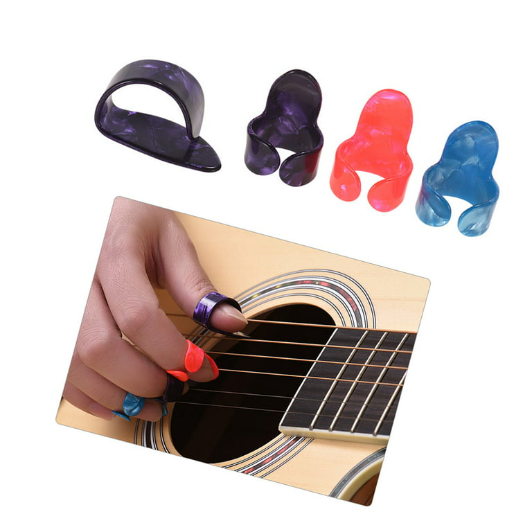 Salme kompakt håndled Guitar Accessories Kit Includes 20pcs Silicone Guitar Finger Protectors +  10pcs Guitar Picks + 4pcs Thumb & Finger Picks + Pick Holder + 2pcs Music  Page Clips with Storage Box for Acoustic