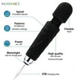 thumbnail image 4 of BadPiggies Personal Wand Massager Rechargeable Handheld Muscle Massager, 20 Vibrating Patterns 8 Speeds Potable for Back Neck Shoulder Sports Recovery, Purple, 4 of 6