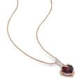 thumbnail image 3 of Everly Women's Garnet 10k Rose Gold Earrings, 3 of 8