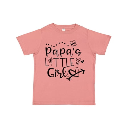 

Inktastic Papa s Little Girl with Hearts Flower and Butterfly Gift Toddler Toddler Girl T-Shirt