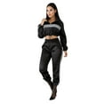 thumbnail image 1 of Blouse à Manches Longues pour Femmes Mode Ensemble de Sport à Paillettes avec T-Shirt à Capuche et Pantalon, 1 of 9