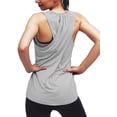 thumbnail image 3 of Camisetas de entrenamiento para mujer, camisetas deportivas de yoga, camisetas largas sin mangas, ropa de entrenamiento de gimnasio Adepaton LRWJ021-19, 3 of 5