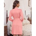 thumbnail image 6 of Zeagoo Womens Knit Bathrobe Thin Robes Soft Cozy Sleepwear Lightweight Robe, 6 of 6