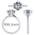 thumbnail image 3 of Matrix Round CZ Solitaire Engagement Ring - 2.00ct (8.0mm) Size 12, 3 of 7