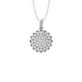 thumbnail image 2 of ARAIYA FINE JEWELRY 925 Sterling Silver Round-shape Lab Grown Diamond Cluster Pendant Necklace (2/5 cttw, D-F Color, VS1 Clarity) 18", 2 of 7