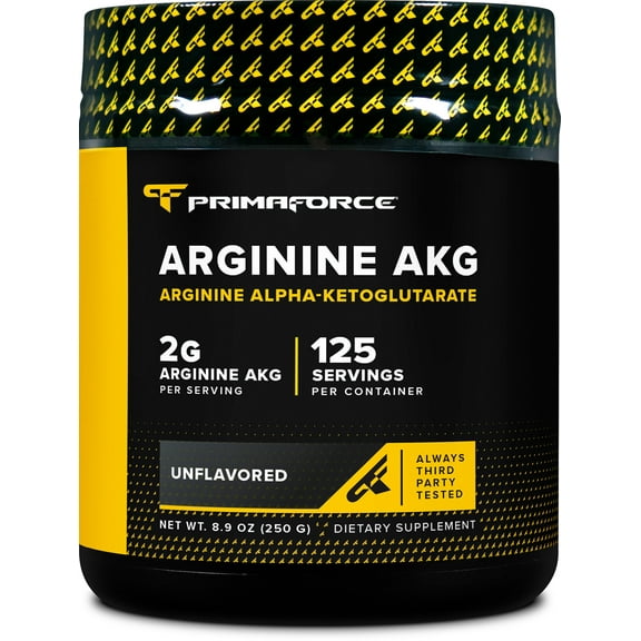 PrimaForce AAKG Arginine Powder, 250 Grams - Premium Workout Supplement