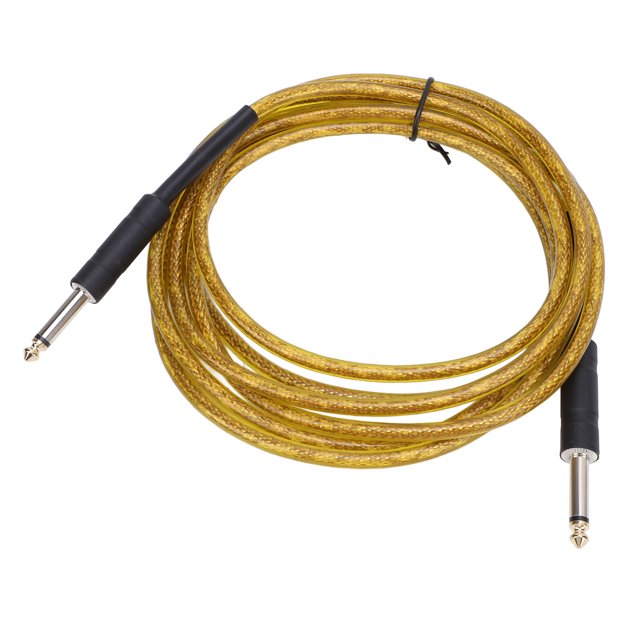 Câble de Guitare 6.35mm Tête Droite Câble d'Instrument Électrique PVC Plastique Flexible Réduction de Bruit Cordon de Basses Électriques