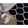 thumbnail image 5 of Unique Loom 3146736 9 x 12 ft. Rounded Trellis Frieze Rectangular Rug, Black, 5 of 5