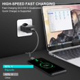 thumbnail image 4 of Cable de carga USB-A a USB-C de 30 cm, paquete de 2, color gris, 4 of 8