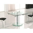 thumbnail image 4 of Casabianca Modern Thao Stainless Steel Extendable Dining Table in Clear, 4 of 6