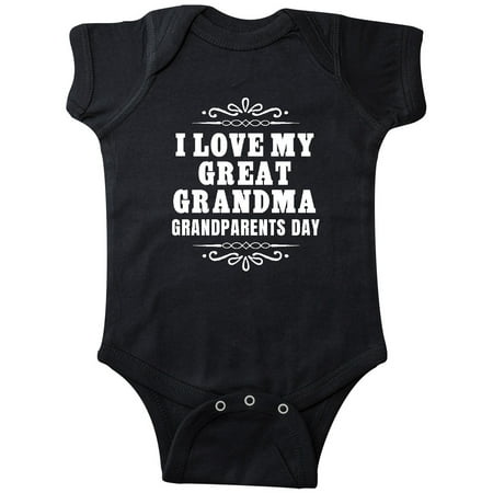 

Inktastic Grandparents Day I Love My Great Grandma Gift Baby Boy or Baby Girl Bodysuit