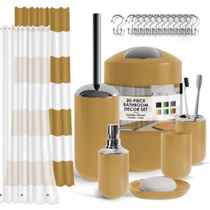 Hearth & Harbor 20-Piece Bathroom Accessories Set, Gold