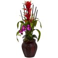 thumbnail image 1 of Nearly Natural 6831-OR Bromedliad & Orchidée Combo avec Jardinière - Orchidée, 1 of 2