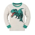 thumbnail image 2 of QEFJNO 2-9Y Toddler and Little Boys Pajamas Set Kids Dinosaur Long Sleeve PJs 2-Piece Cotton Sleepwear 5T, 2 of 6