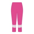 thumbnail image 5 of Ruyang Capri Leggings for Girls Lace Trim Stretchy High Waisted Yoga Cropped Tights Summer Kids Lightweight Dance Pants, 5 of 8
