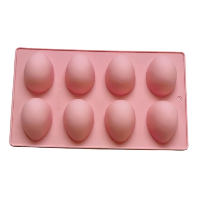 Molde de silicona antiadherente para hornear huevos de Pascua, 8 piezas, para hacer dulces y gelatina