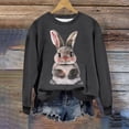 thumbnail image 1 of Aqestyerly Ensembles Deux Pièces pour Femmes Jupe Chic de Pâques pour Femmes Col Rond Manches Raglan Haut à Manches Longues Imprimé Chandail à Capuchon, 1 of 6