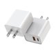 thumbnail image 1 of Cargador TrimDish de 20 W con doble puerto PD tipo C + QC3.0 USB A blanco, 1 of 7