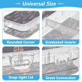 thumbnail image 4 of Plastic Pencil Box Large Capacity Pencil Boxes Clear Boxes with Snap-Tight Lid Stylish Office Supplies Storage Organizer Box Feathers and Beads Pattern, 4 of 7