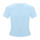 thumbnail image 4 of Top corto ajustado de manga corta para mujer - Camiseta básica informal con cuello redondo 2025 - Mezcla de rayón suave y elástico para uso diario, 4 of 5