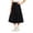 Black, variant on Girl's Tiered Midi Skirt High Waisted A-Line Uniform Skirts Flowy Ruffle Skirts for Daily Wearing (Pink 140/9Y)